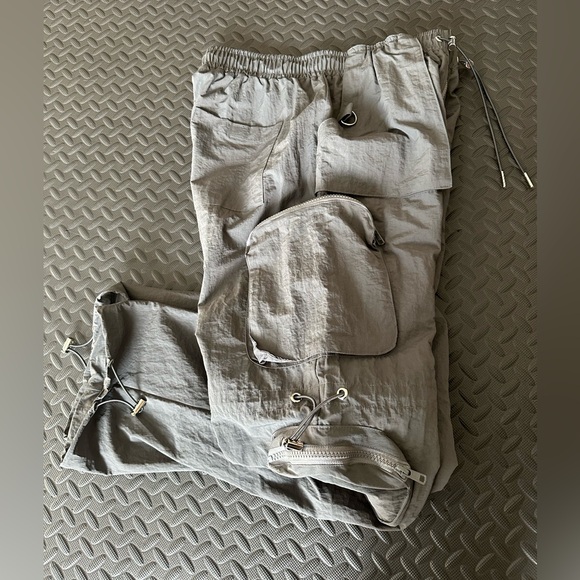 Kody Phillips Nylon Parachute Pants- CHARCOAL Sz Medium Heavy-Weight Nylon - Picture 5 of 8